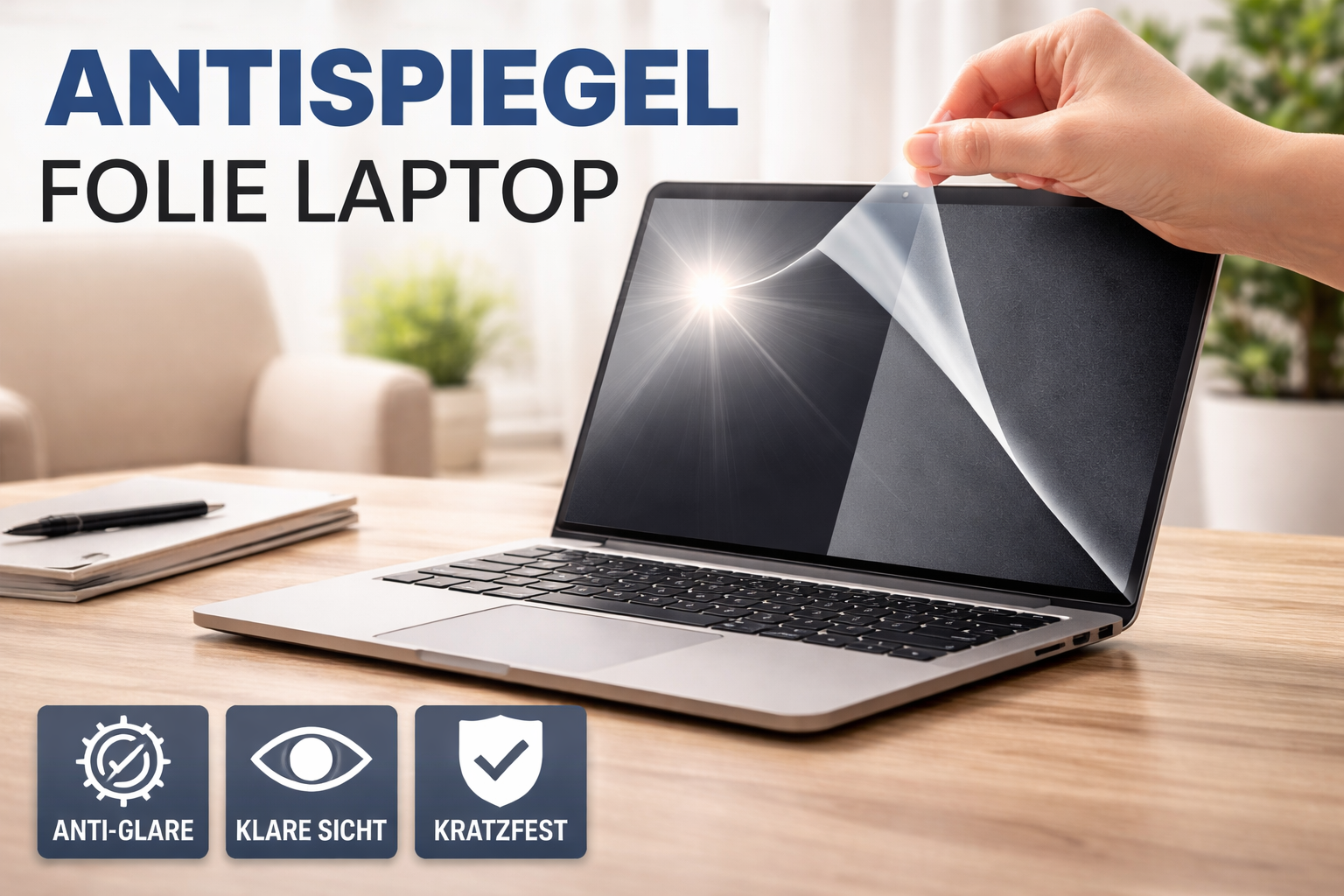 Antispiegel Folie Laptop